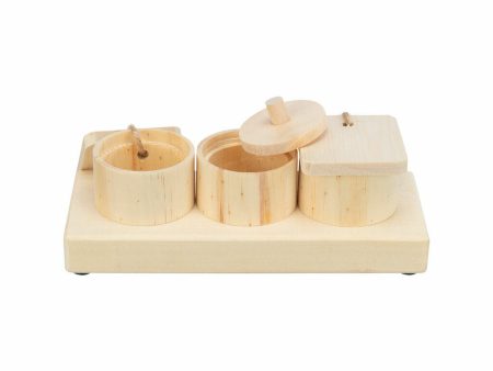 2-In-1 Treat Dispenser Toy for Pets Trixie Wood 15 × 4,5 × 6 CM Online now