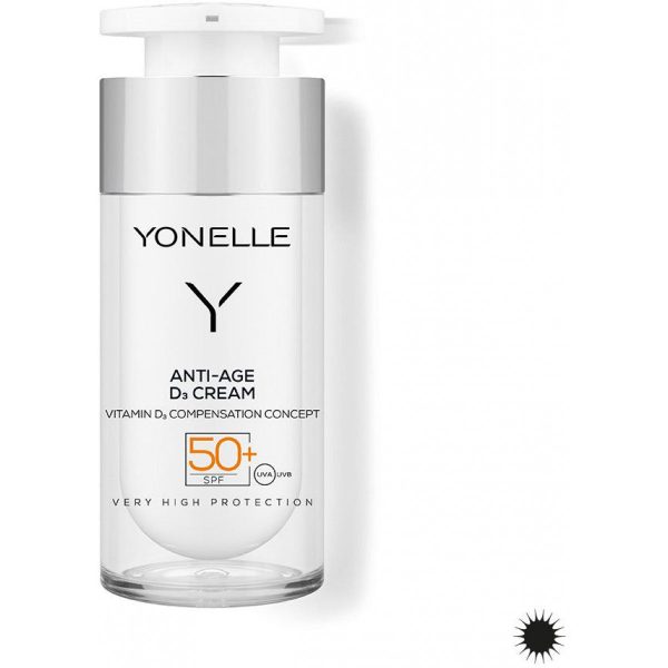 Yonelle Anti Age D3 Cream SPF 50+ Apsauginis veido kremas nuo saulės, 30ml Sale