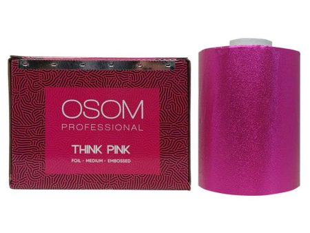 Folija plaukų dažymui Osom Professional Embossed Roll Pink FOIL15721, ritinėlyje, 100 m.,12 cm pločio, 15 mikronų storio Online Sale