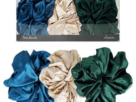 Satino gumytės plaukams Be Osom Satin Scrunchie BEOSOMHBAND, 3 vnt. For Sale