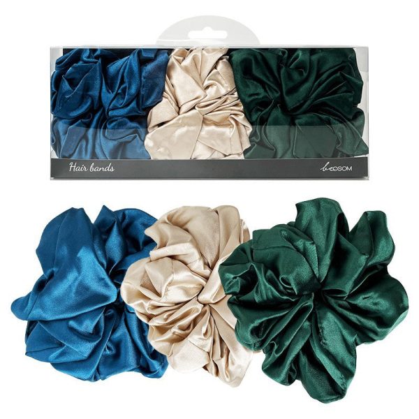 Satino gumytės plaukams Be Osom Satin Scrunchie BEOSOMHBAND, 3 vnt. For Sale