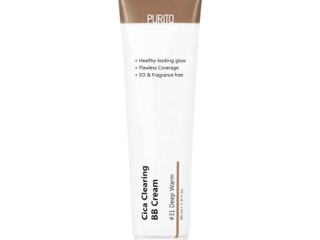 PURITO Cica Clearing BB Cream #31 Deep Warm kremas, 30 ml For Sale