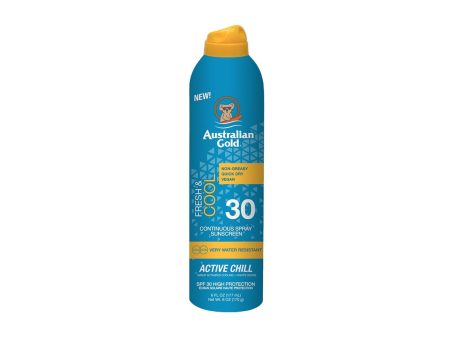 Australian Gold SPF30 Active vėsinanti purškiama apsaugos nuo saulės priemonė 177ml For Cheap