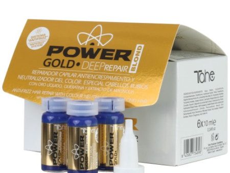 Plaukus tiesinanti ir geltoną atspalvį neutralizuojanti atstatomoji priemonė Power Gold Deep Repair, TAHE Online Hot Sale