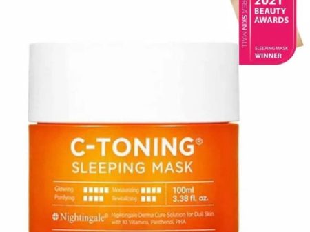 Naktinė kaukė skaistinanti veido odą Nightingale C-Toning Sleeping Mask NIG27466,100 ml Fashion