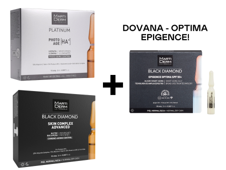 MARTIDERM PHOTO AGE HA (10 vnt.) + SKIN COMPLEX ADVANCED (10 vnt.) + DOVANA -  EPIGENCE OPTIMA SPF 50+ AMPULĖS (10 vnt.) on Sale